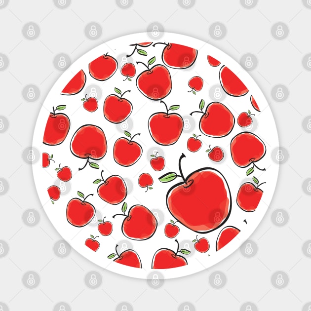 Love Red Apples.  Love Apples then love this Apple pattern. Add to your Fruit Salad items. Magnet by That Cheeky Tee